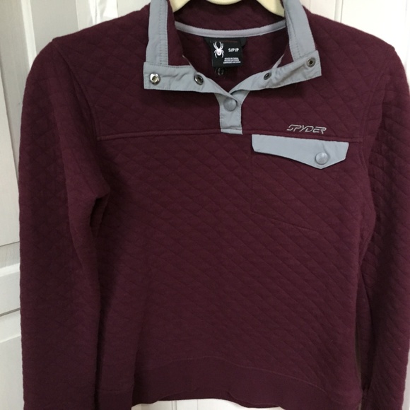 Spyder Maroon Quilted Pullover - Picture 3 of 15